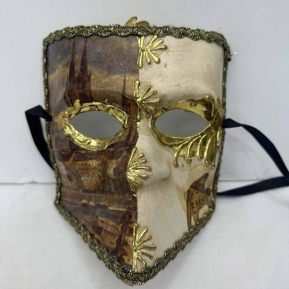 Venetian Bauta Cathedral Dome Mask Mardi Gras Prom Halloween Costume Party